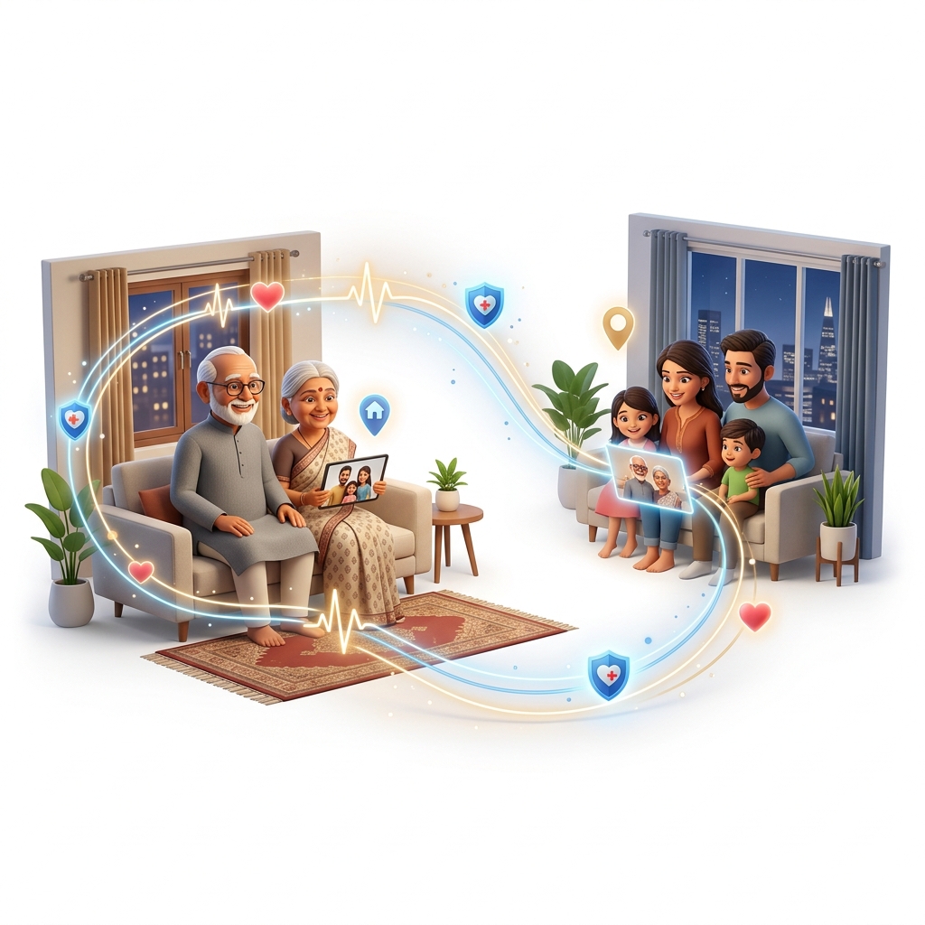 Family connected via Vitalynx app